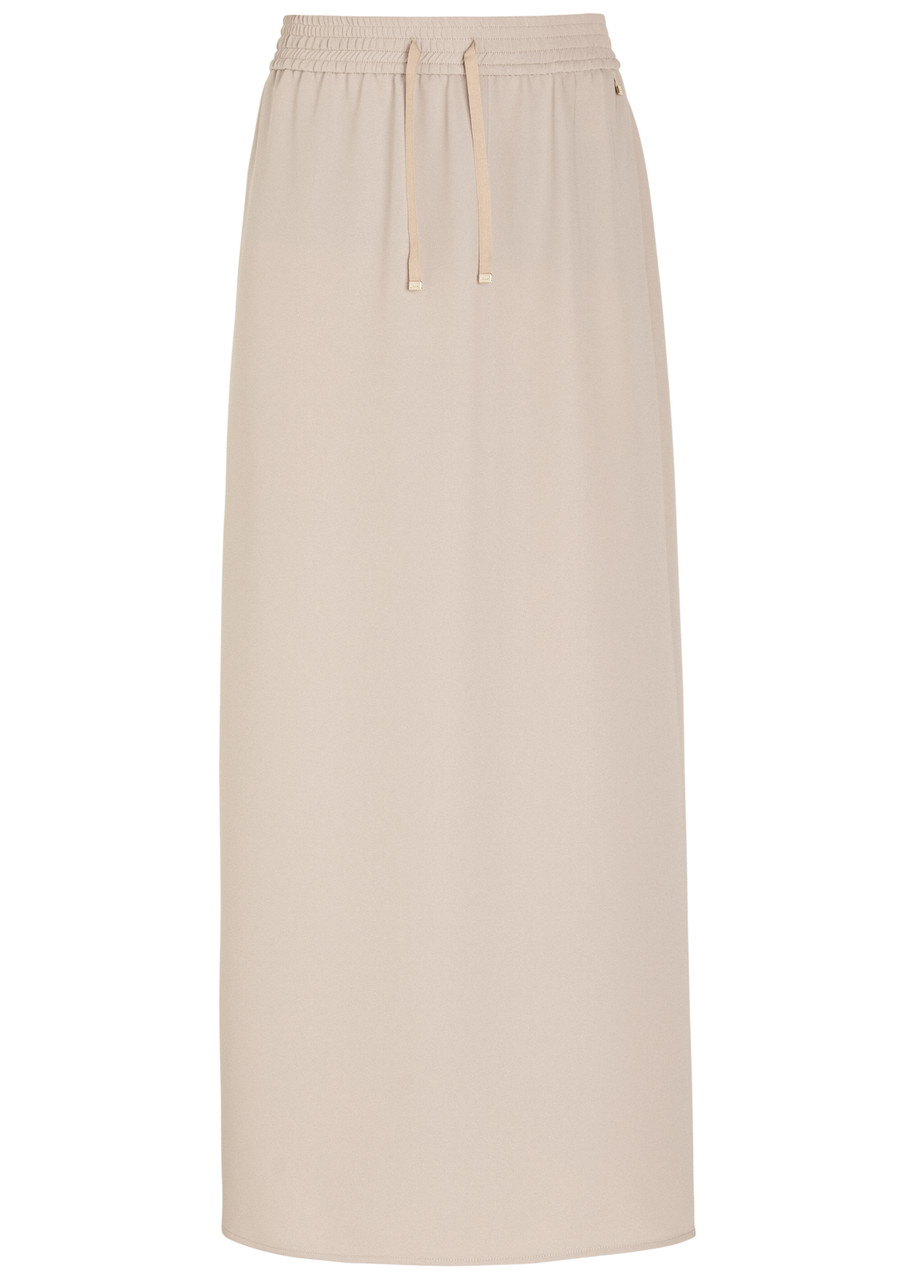 Herno Crepe Midi Skirt - Cream - 40 (UK8 / S)