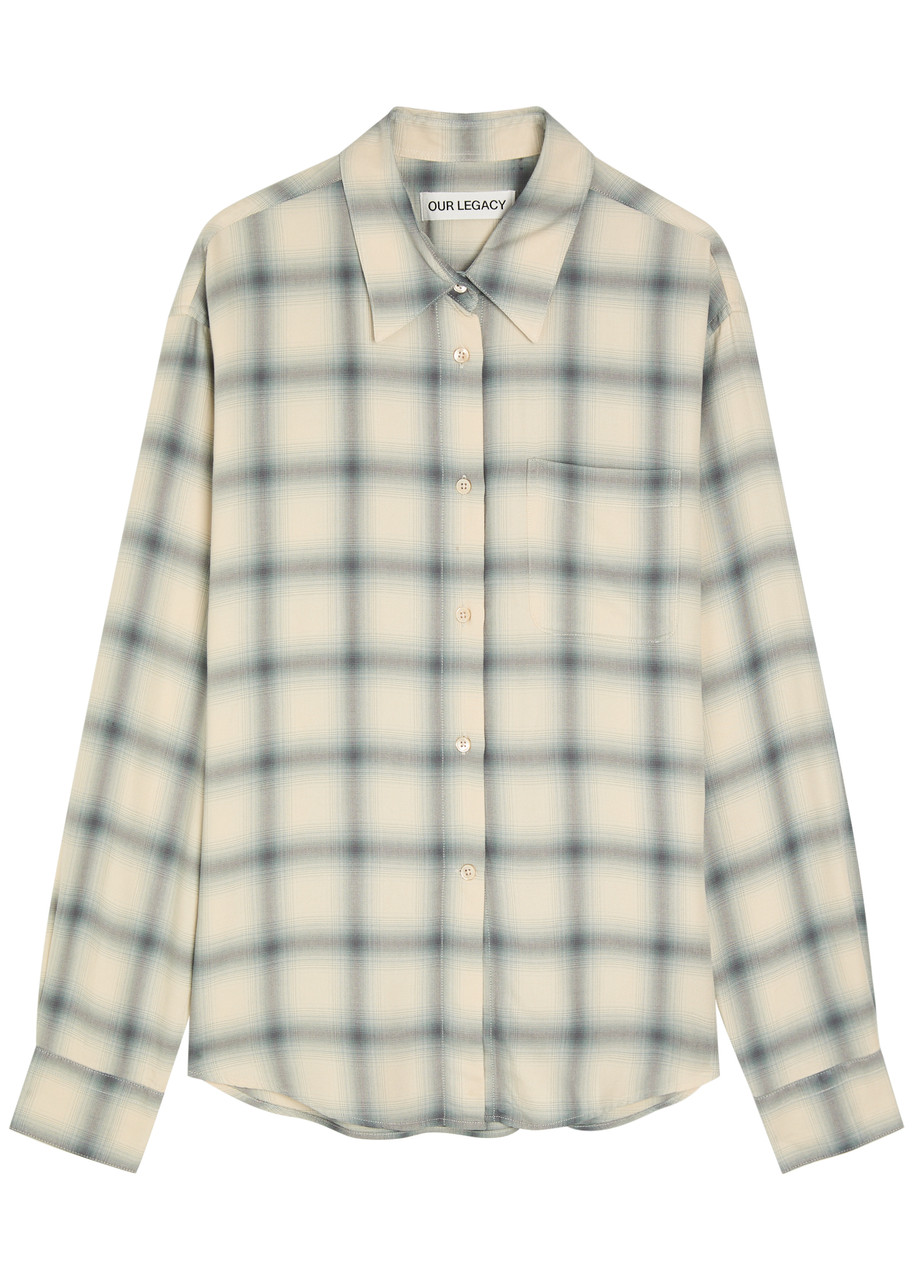 Our Legacy Forever Checked Woven Shirt In Neutral