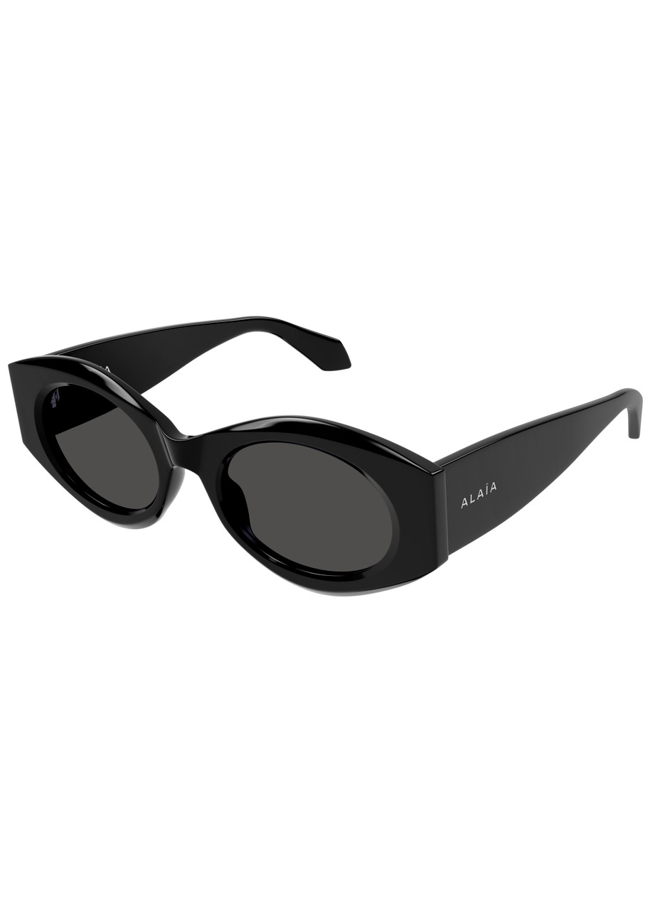 Alaïa Oval-frame Sunglasses - Black - One Size