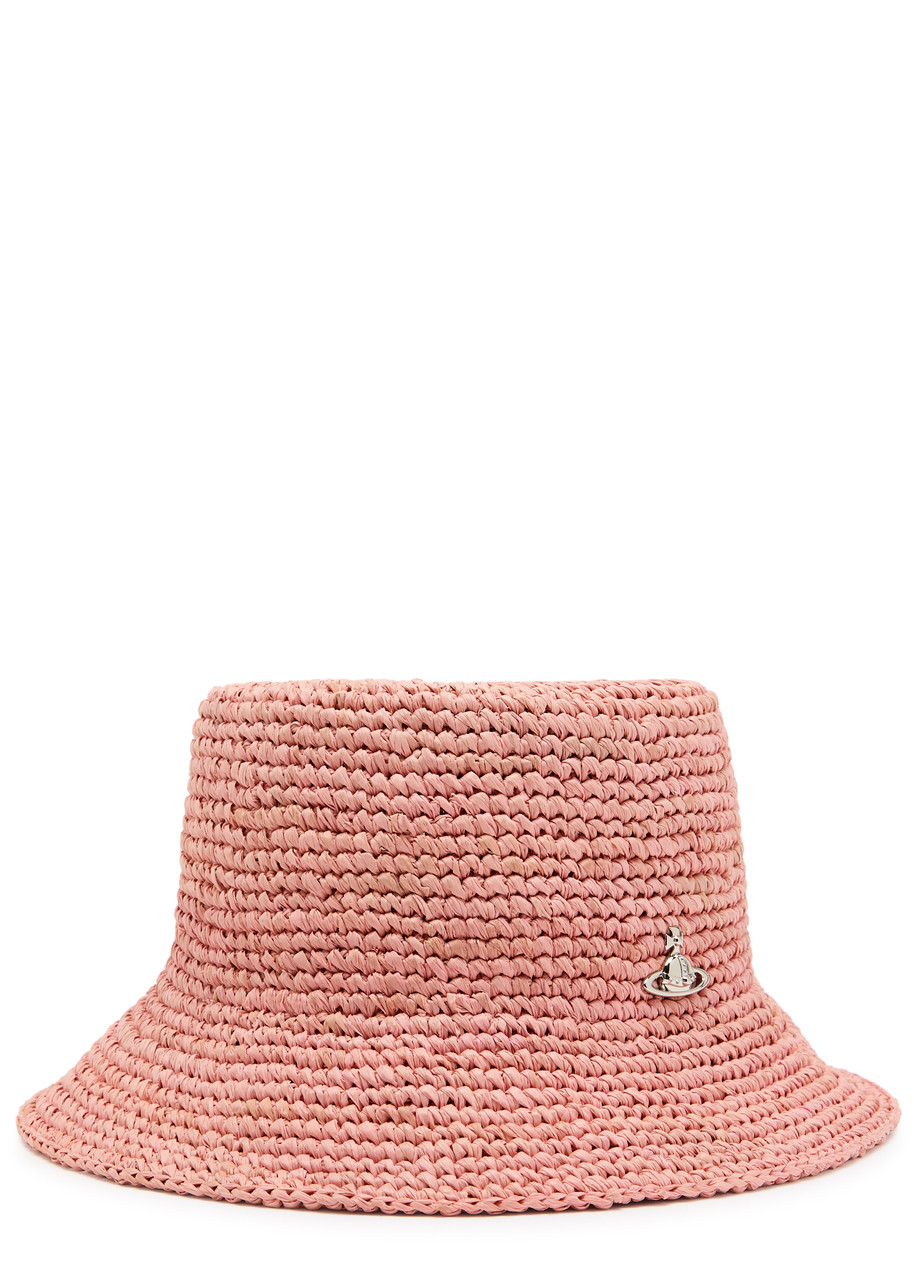 Vivienne Westwood Orb Raffia Bucket hat - Pink - L