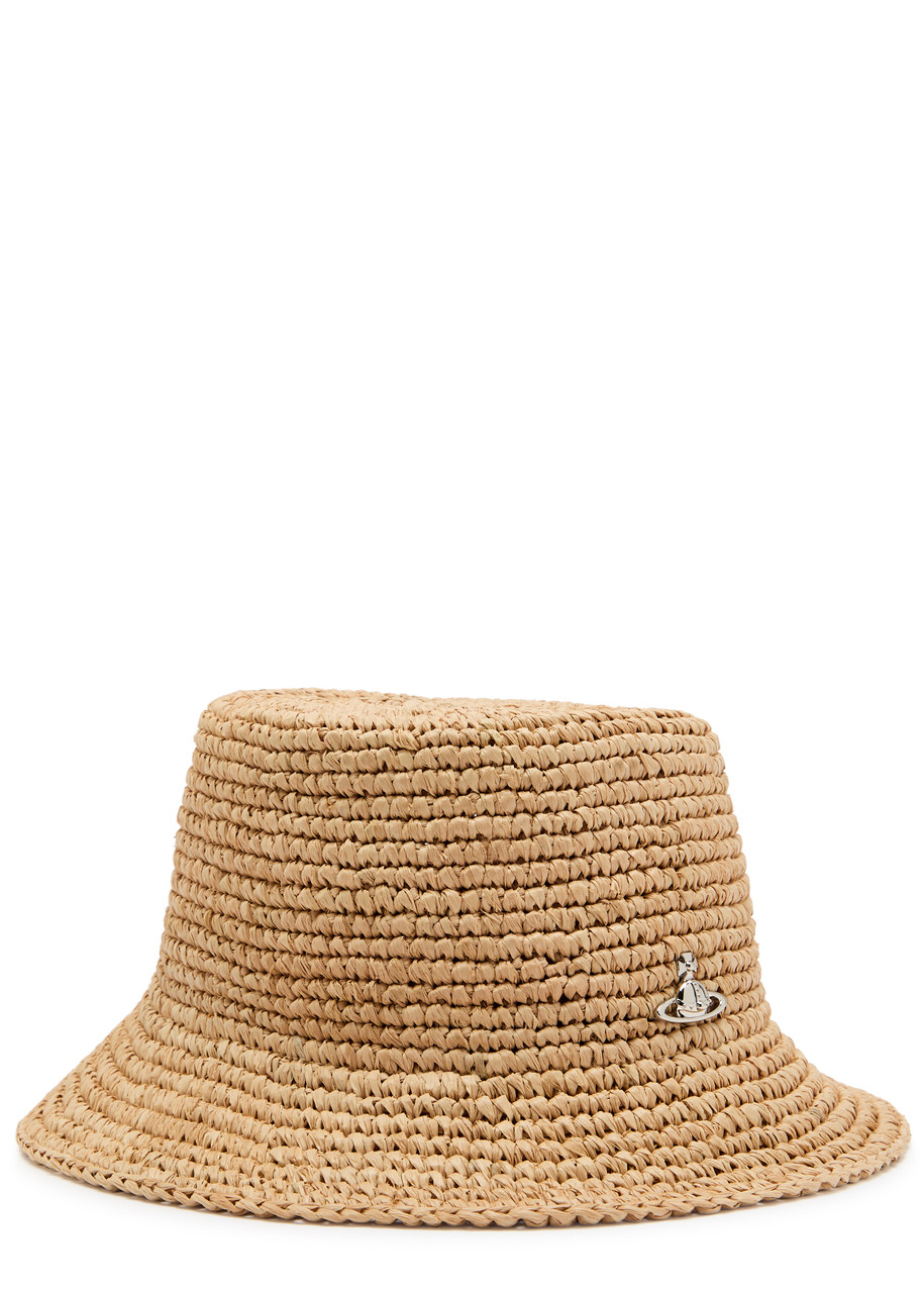 Vivienne Westwood Orb Raffia Bucket hat - Beige - L
