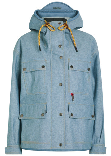 MONCLER Beziers waterproof hooded denim jacket | Harvey Nichols