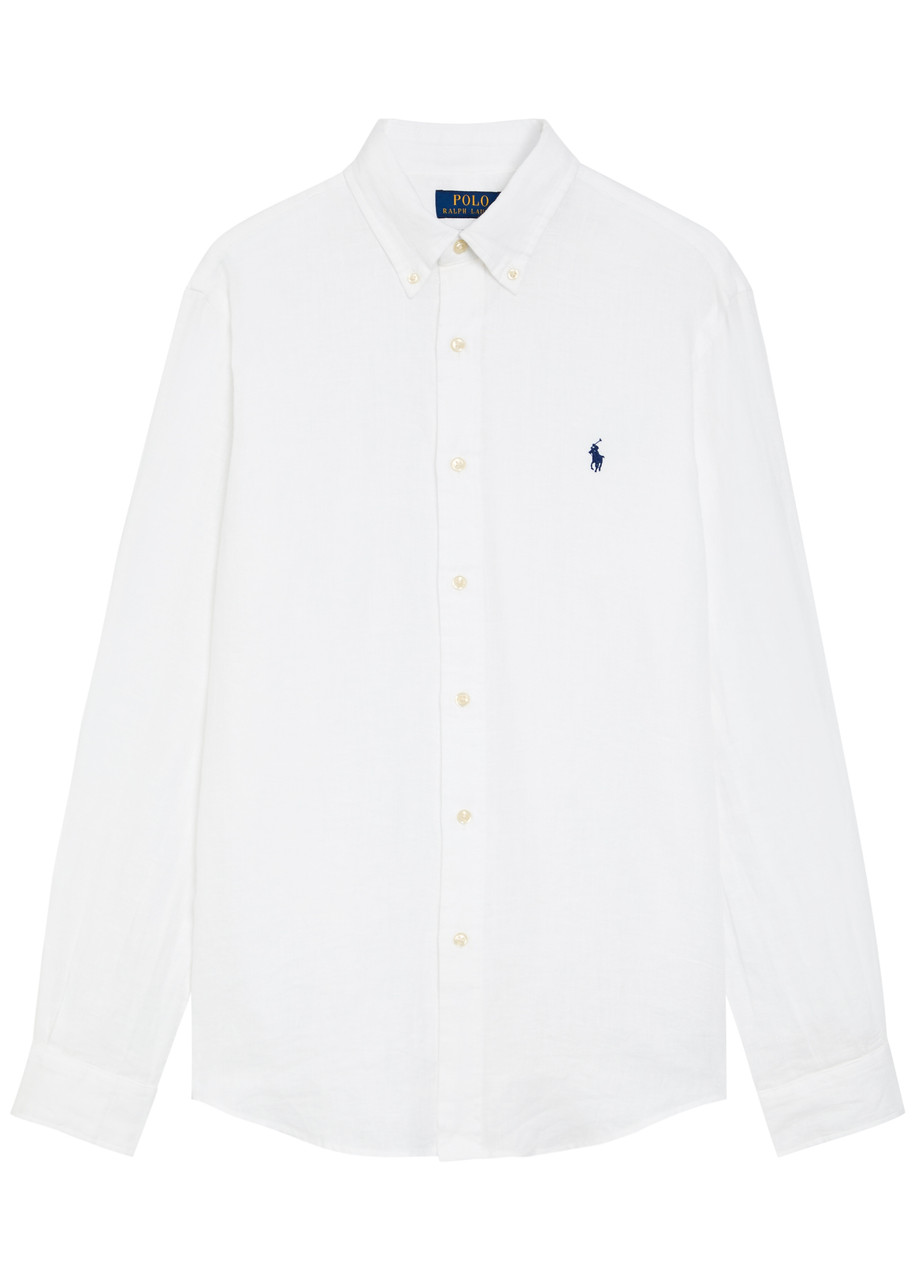 Polo Ralph Lauren Logo-embroidered Linen Shirt - White - Xxl
