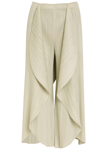 PLEATS PLEASE ISSEY MIYAKE Pleated wide-leg trousers | Harvey Nichols