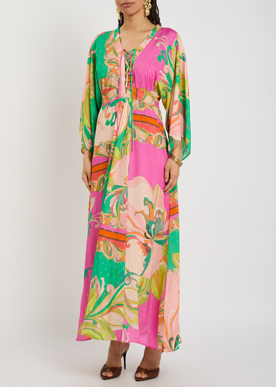  Melissa Odabash Natalie Printed Woven Midi Dress - Multicoloured - One Size 
