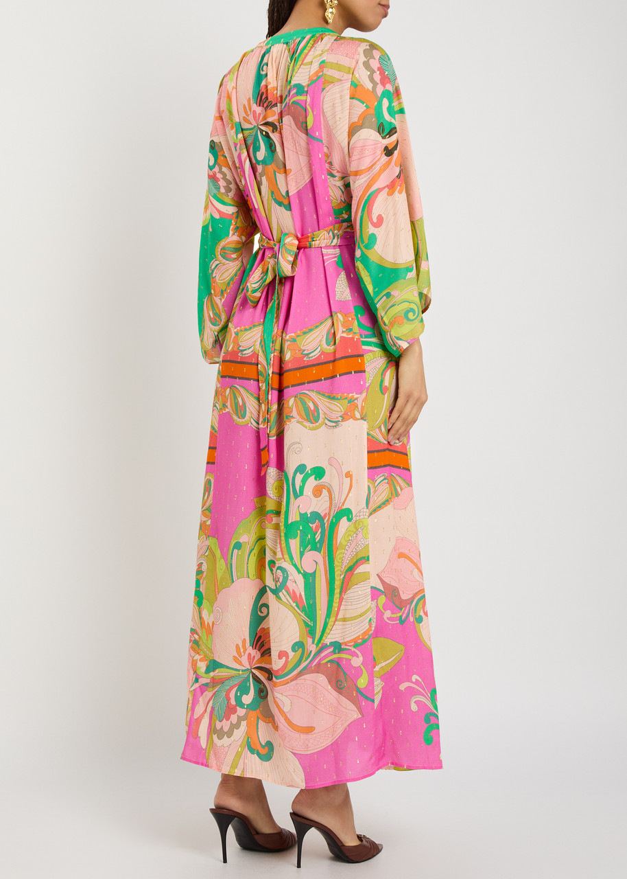  Melissa Odabash Natalie Printed Woven Midi Dress - Multicoloured - One Size 