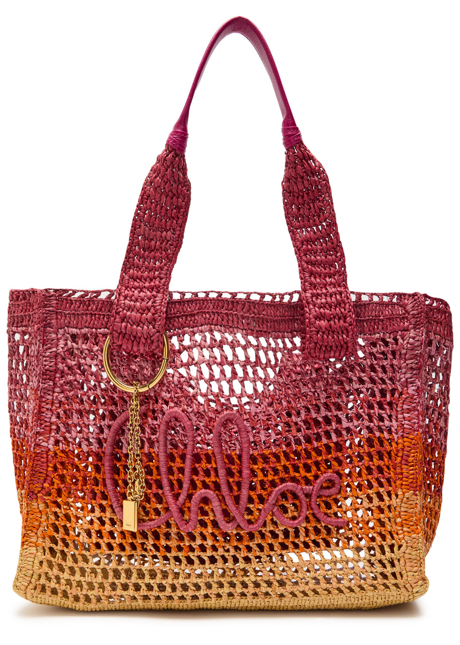 Chloe Summer Banana Logo Raffia Tote - Multicoloured 1 - One Size