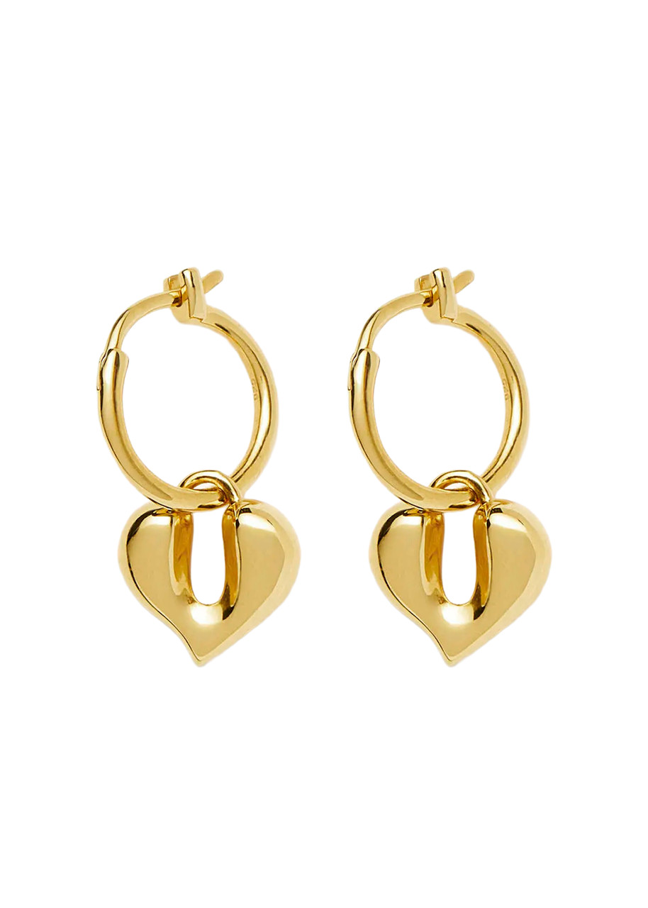 Missoma Molten Heart 18k Gold Vermeil Hoop Earrings - One Size