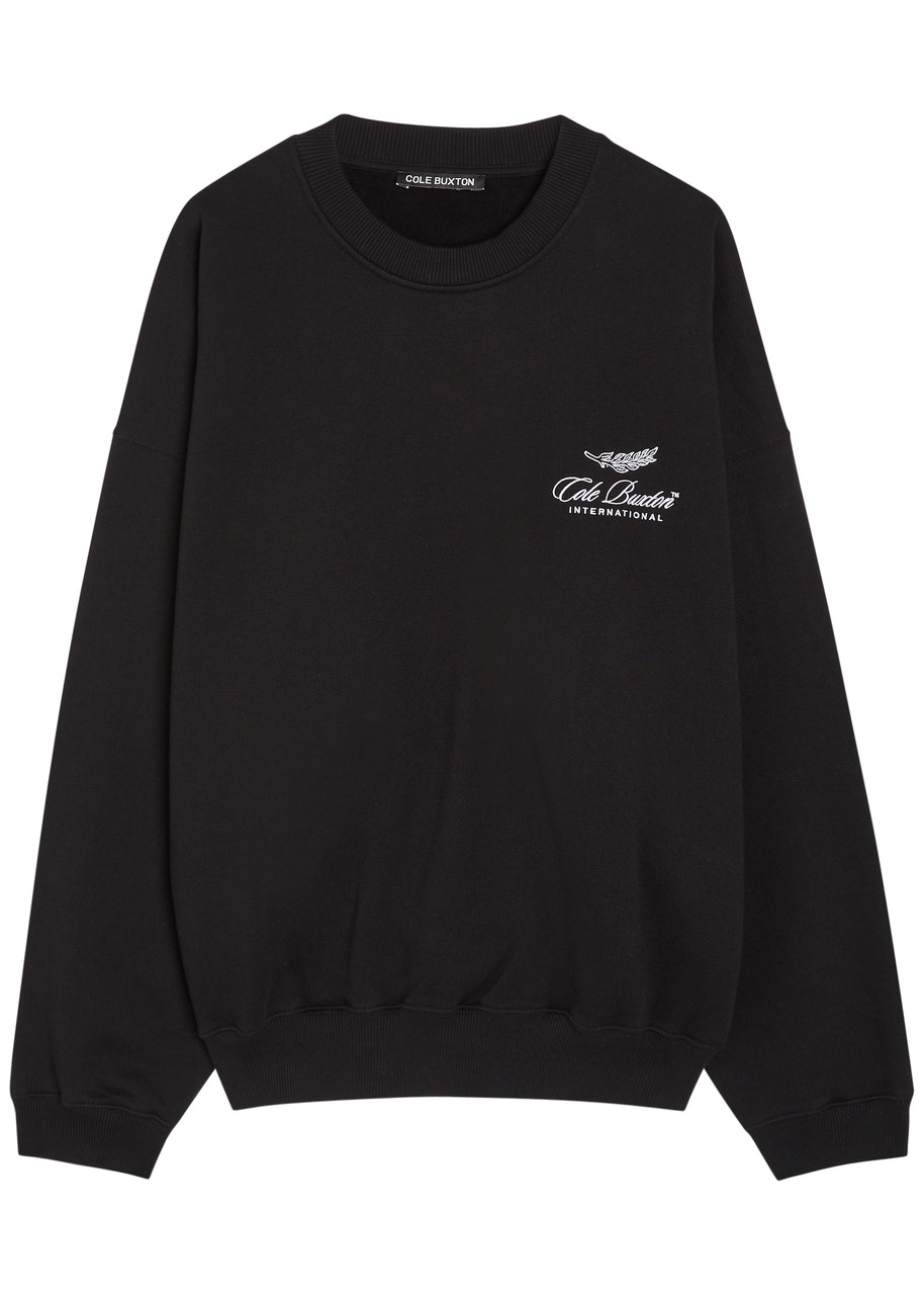 Cole Buxton International Logo-embroidery Cotton Sweatshirt - Black - L