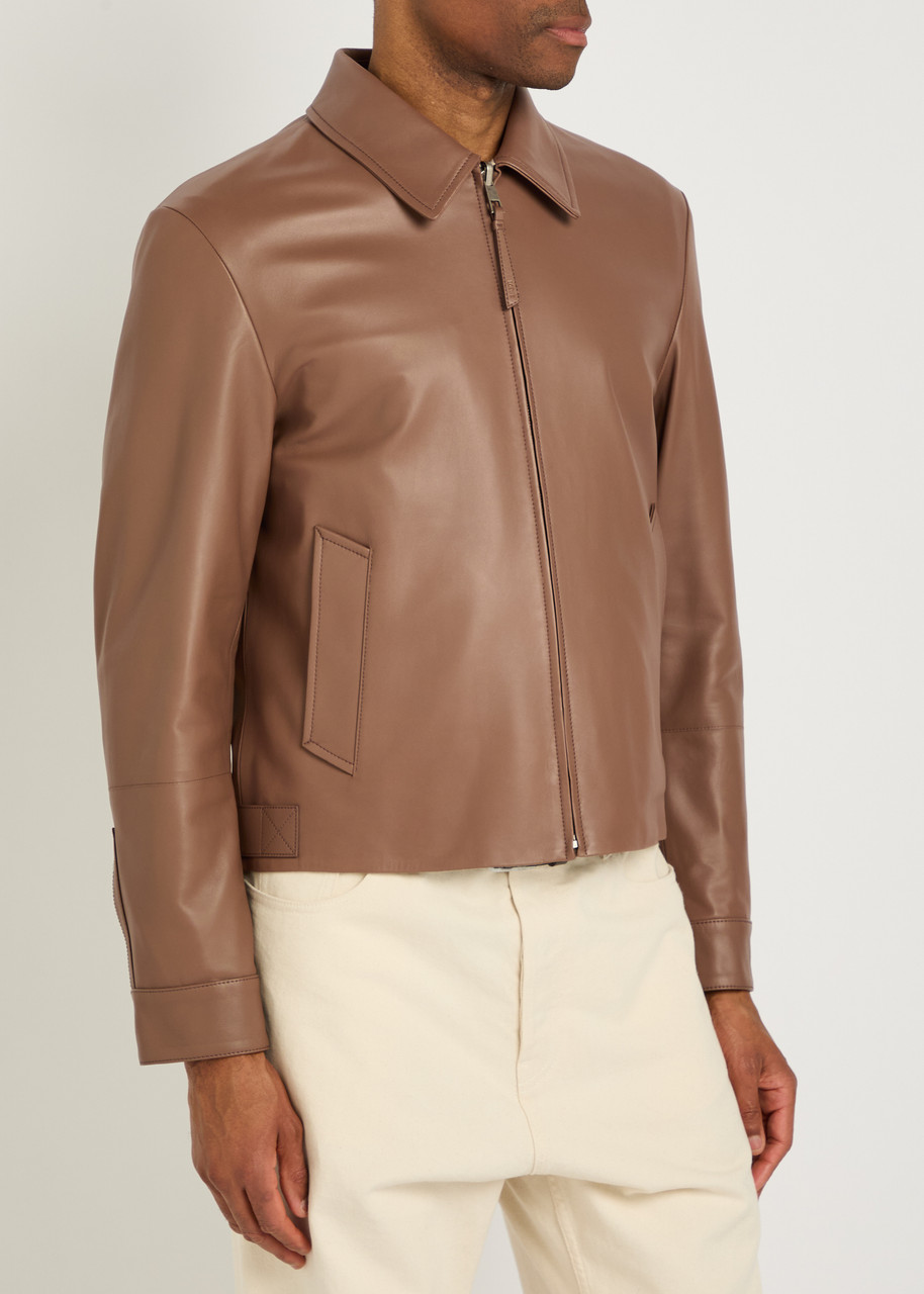  Loewe Nappa Leather Jacket - Taupe - 48 (it48 / M) 
