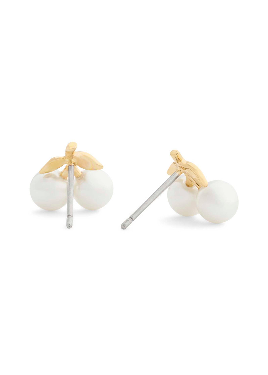  Coach Cherry Faux Pearl Stud Earrings - One Size 