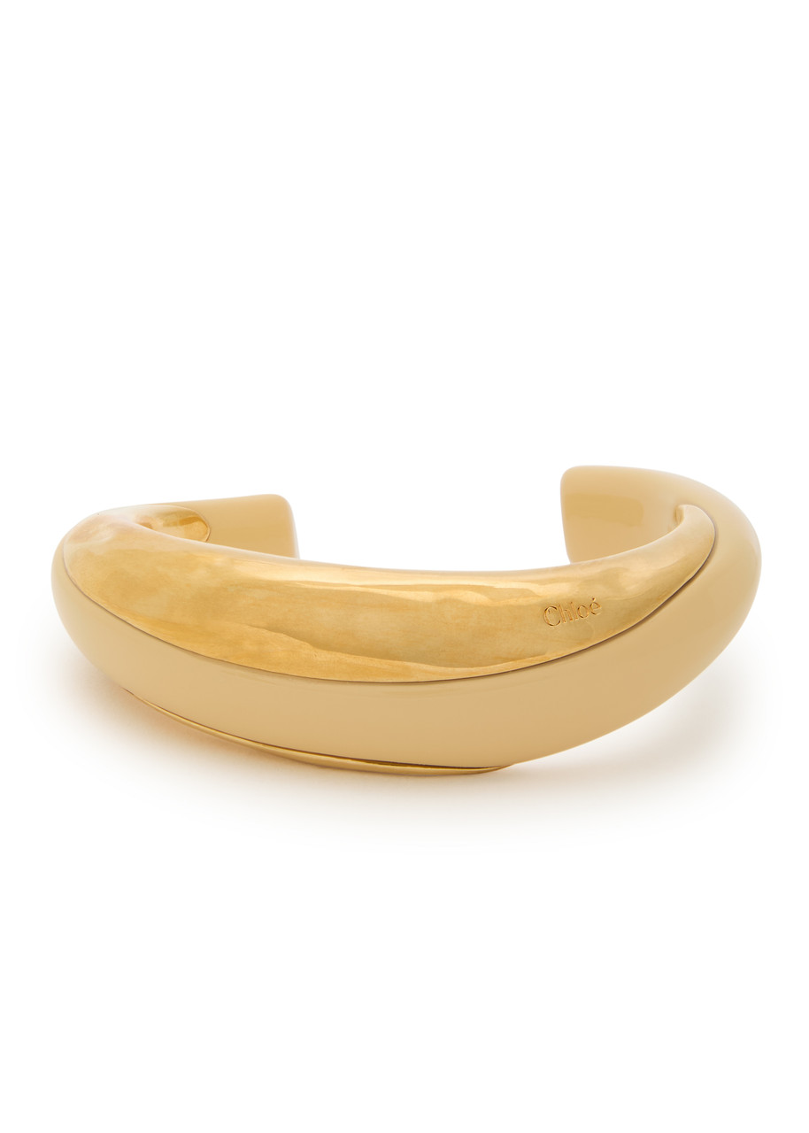 Chloe Glaze Resin and Brass Bracelet - Gold - One Size