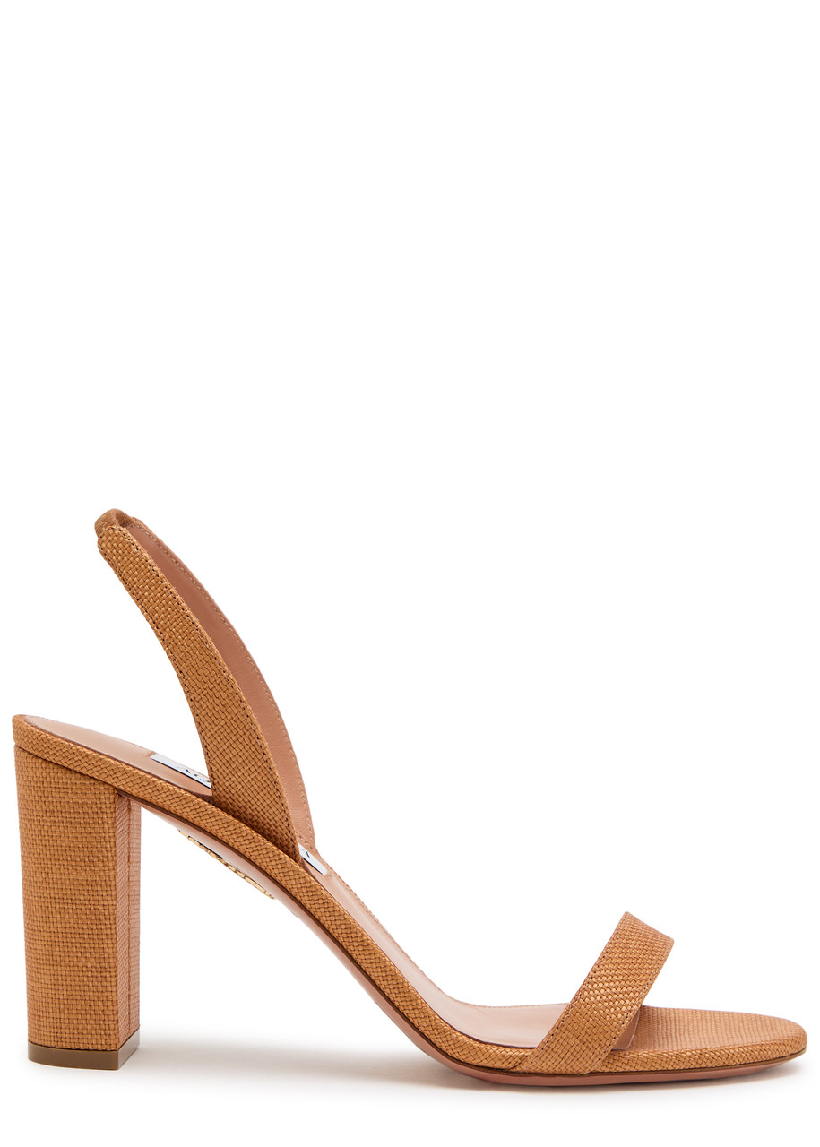 Aquazzura So Nude 85 Woven Sandals - Brown - 36 (IT36 / UK3)