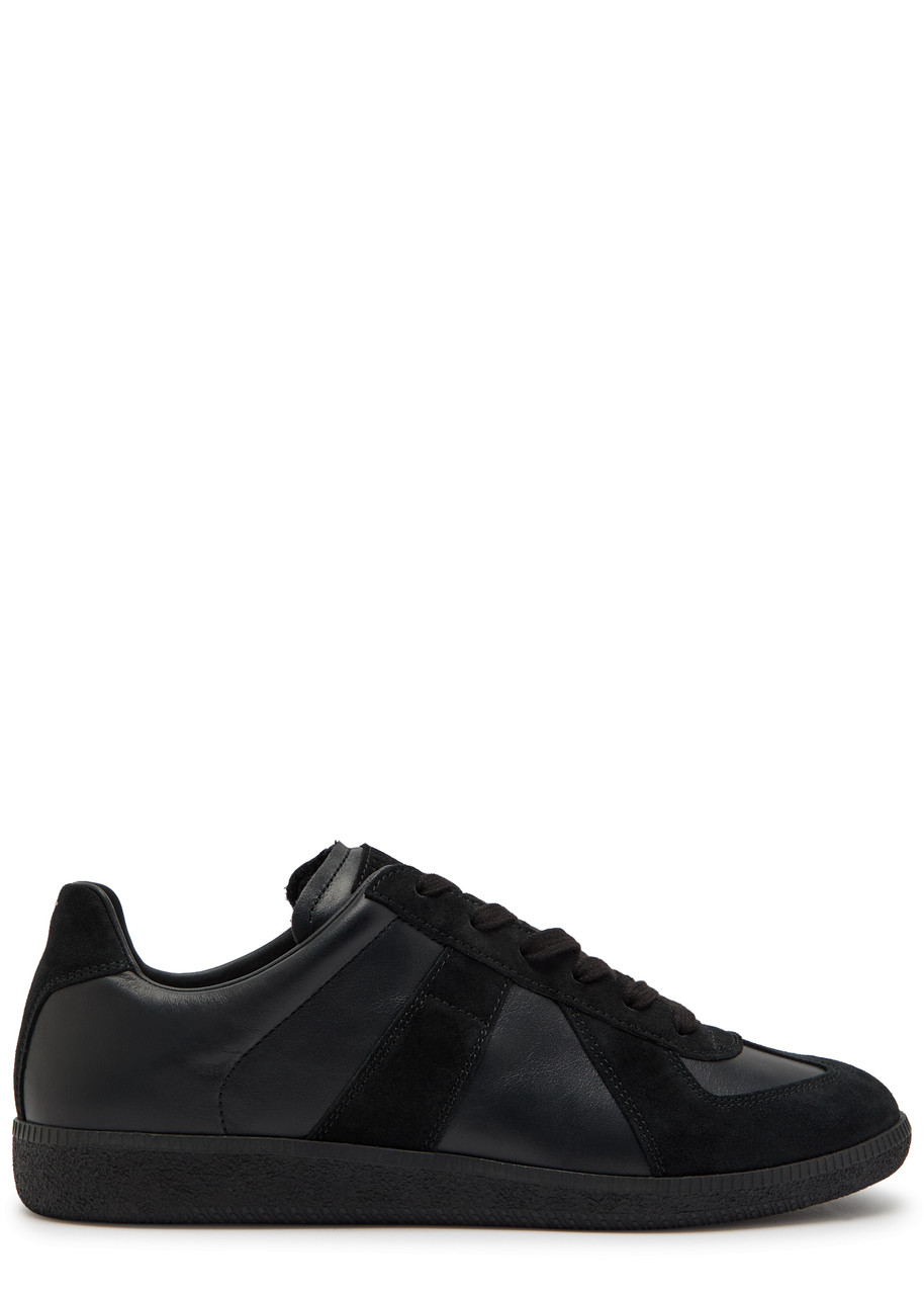 Maison Margiela Replica Panelled Leather Sneakers - Black - 42 (IT42 / UK8)