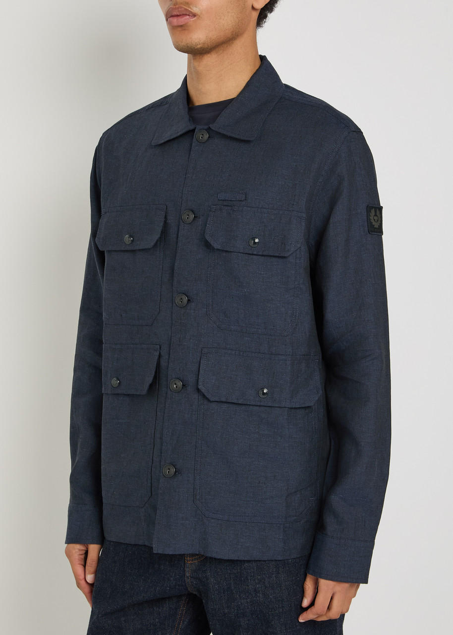  Belstaff Forge Linen Jacket - Navy - S 