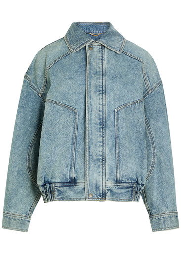 SAINT LAURENT Panelled denim jacket | Harvey Nichols