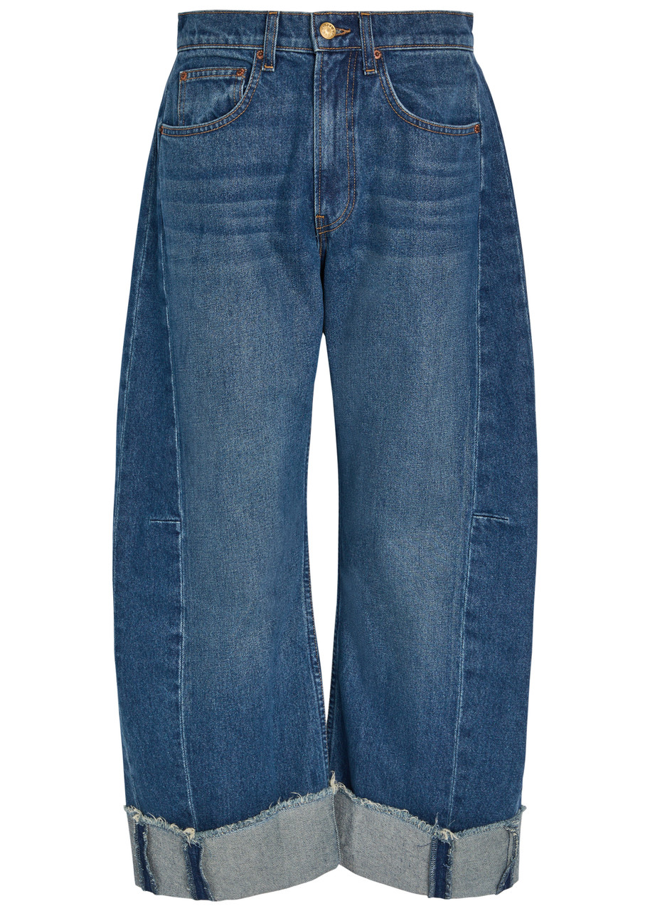 Bsides Relaxed Cuffed Lasso Barrel-leg Jeans - Navy - 31 (W31 / UK14 / L)