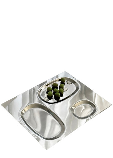 Ananas Ananas Stainless Steel 3 Section Serving Dish