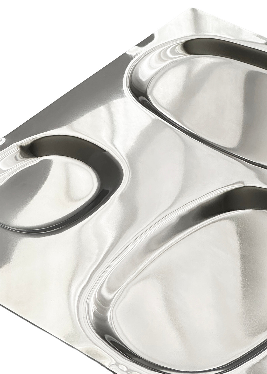  Ananas Ananas Stainless Steel 3 Section Serving Dish 