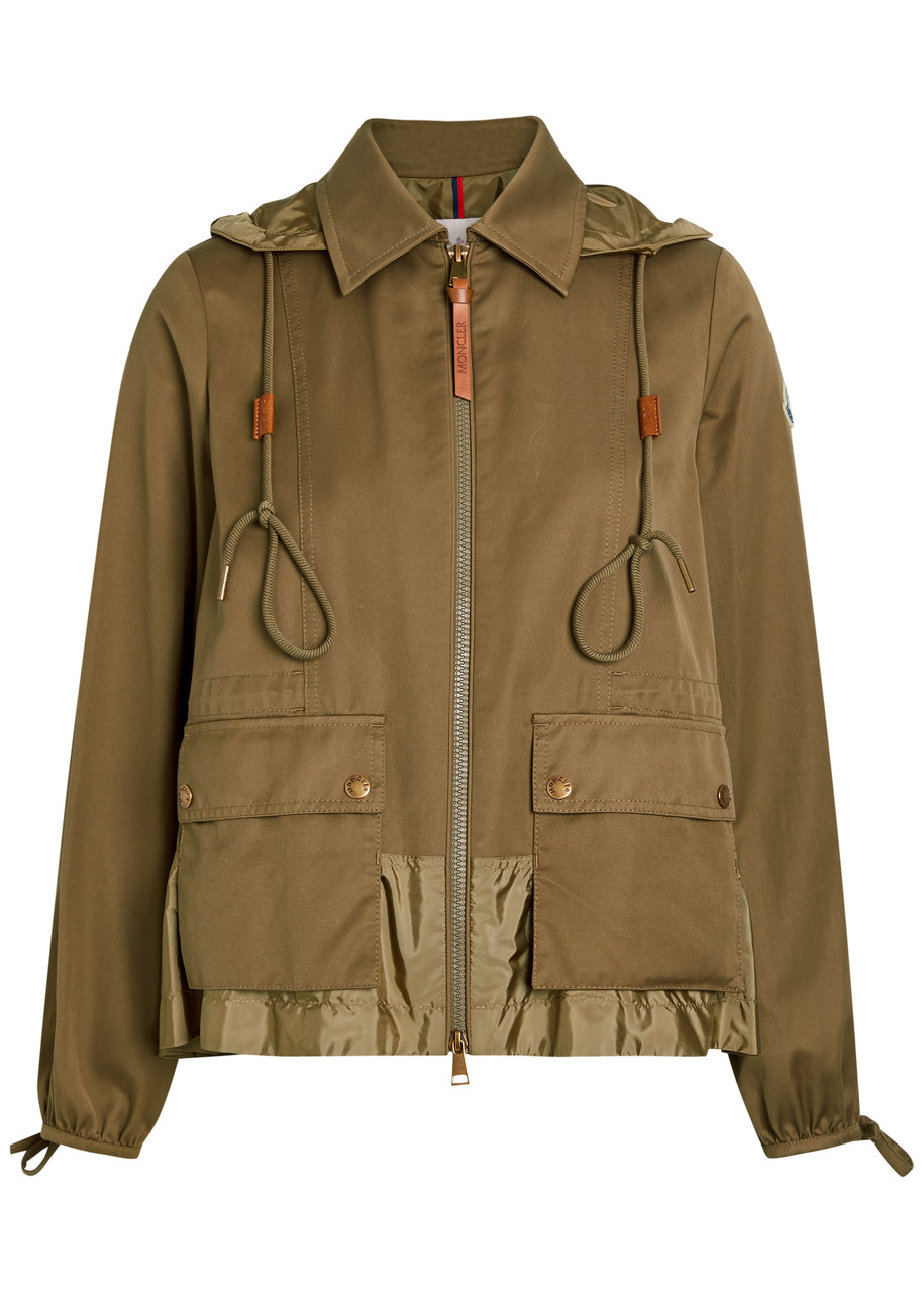 Moncler Adenium Hooded Woven Jacket - Beige - 0 (UK 8 / S)