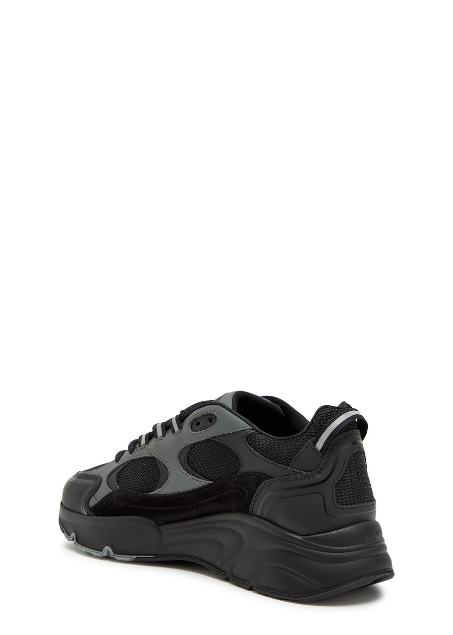 Cleens Pulse Runner Panelled Mesh Sneakers – Black Grey – 7.5 (IT41.5 / UK7.5)