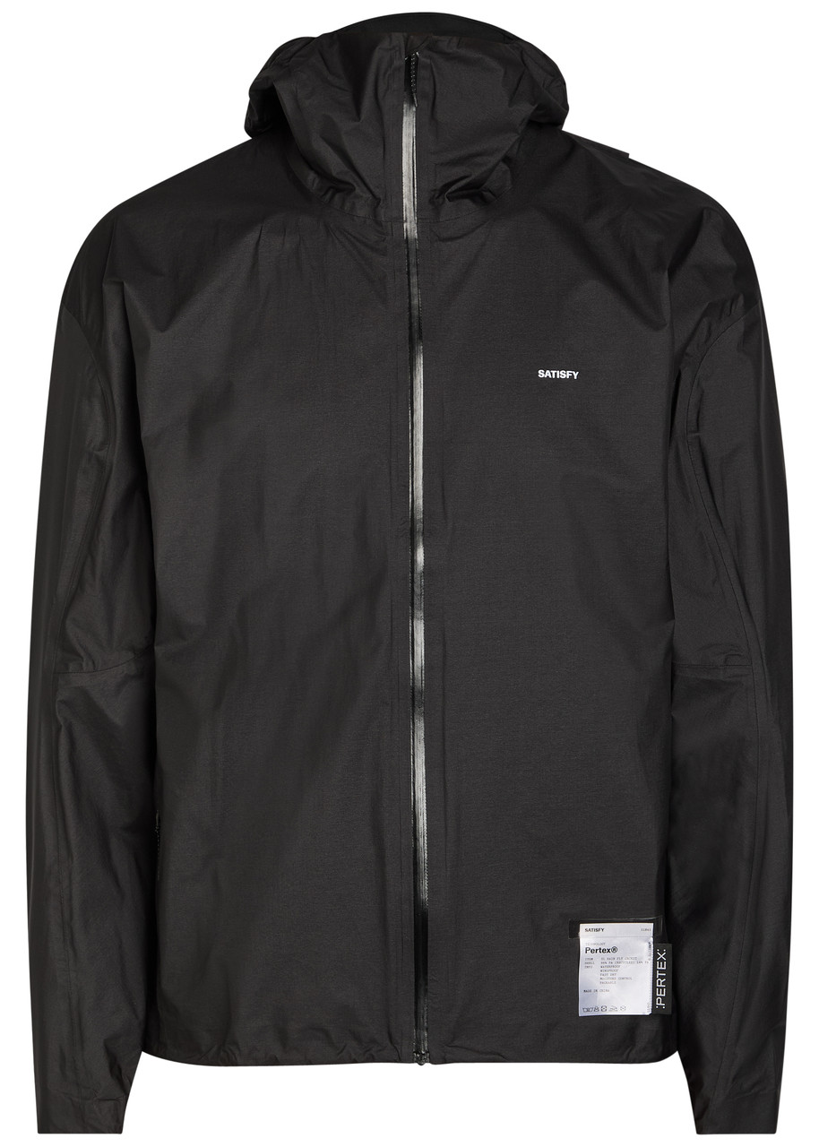 Satisfy 3L Fly Rain Hooded Waterproof Pertex Jacket - Black