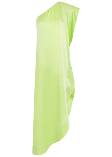 Envers one-shoulder satin-crepe maxi dress