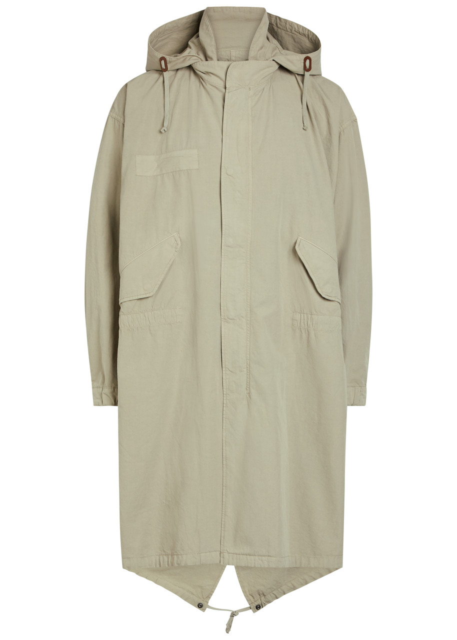 A.P.C. Hooded Cotton Parka Coat - Khaki