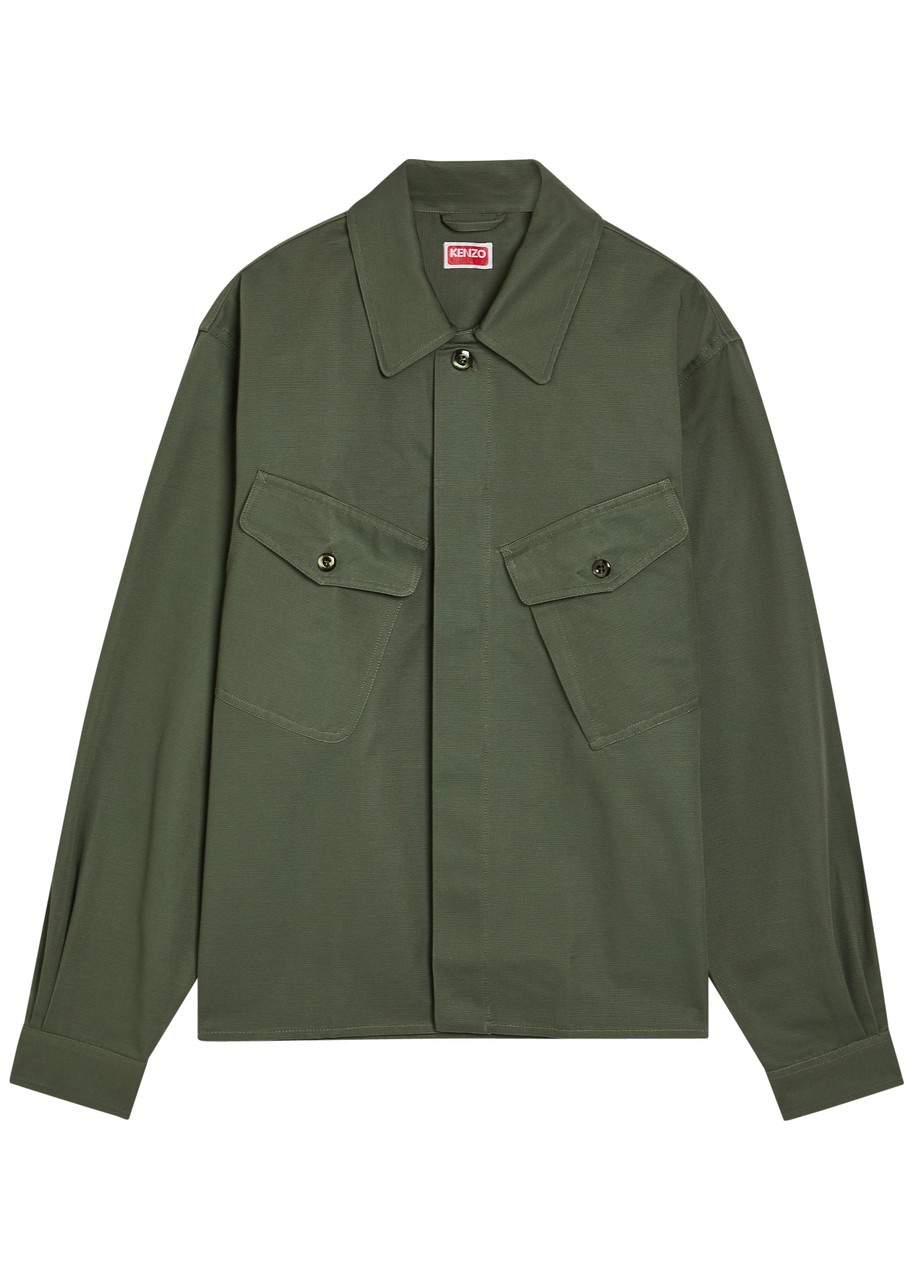 Kenzo Cotton-twill Overshirt - Khaki - L