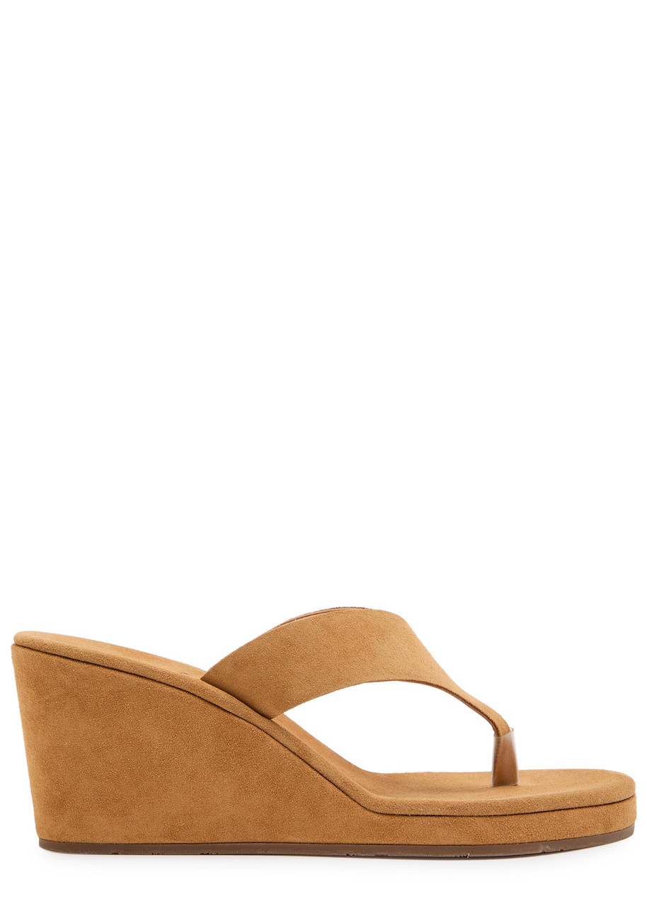 Ancient Greek Sandals Charys Suede Wedges - Camel - 41 (IT41/ UK8)