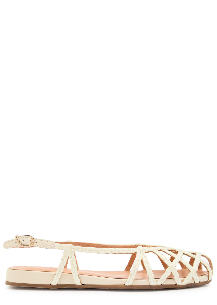 Ancient Greek Sandals Kardia Raffia Sandals - Cream - 40 (IT40/ UK7)