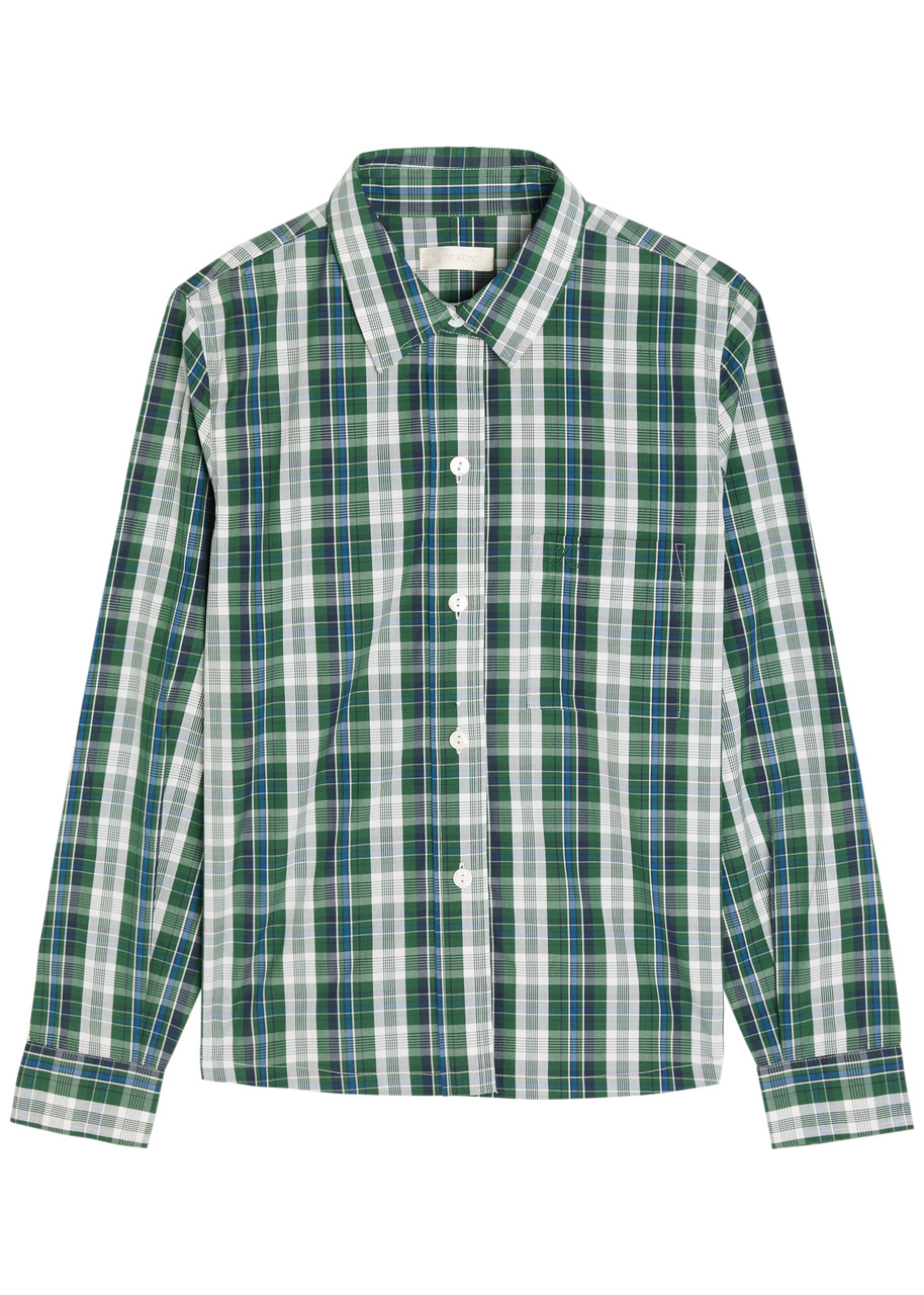 Suzie Kondi Vella Striped Cotton-poplin Shirt - Green - S (UK8-10 / S)
