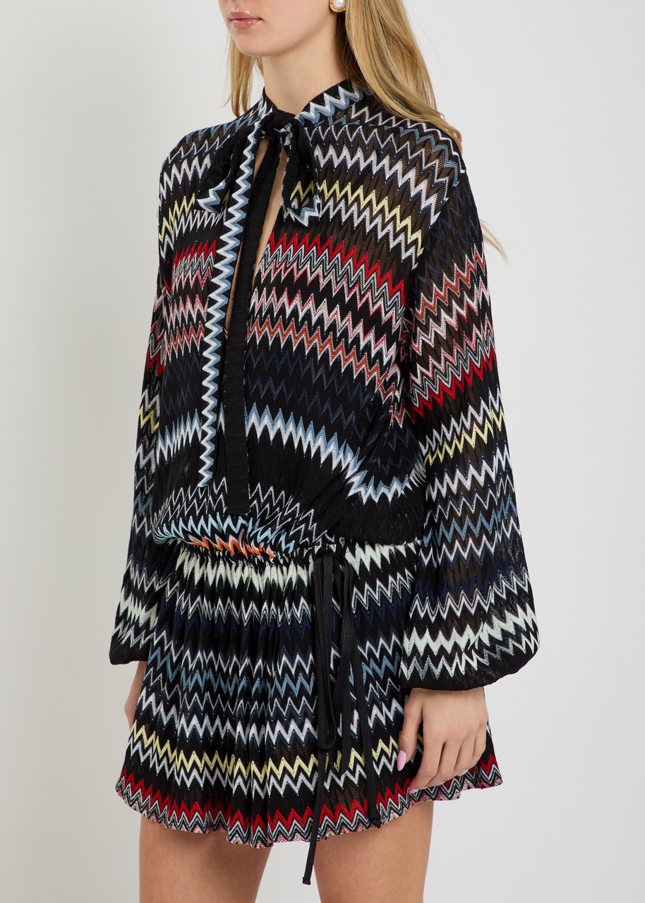  Missoni Chevron Fine-knit Mini Dress - Multicoloured - 40 (uk8 / S) 