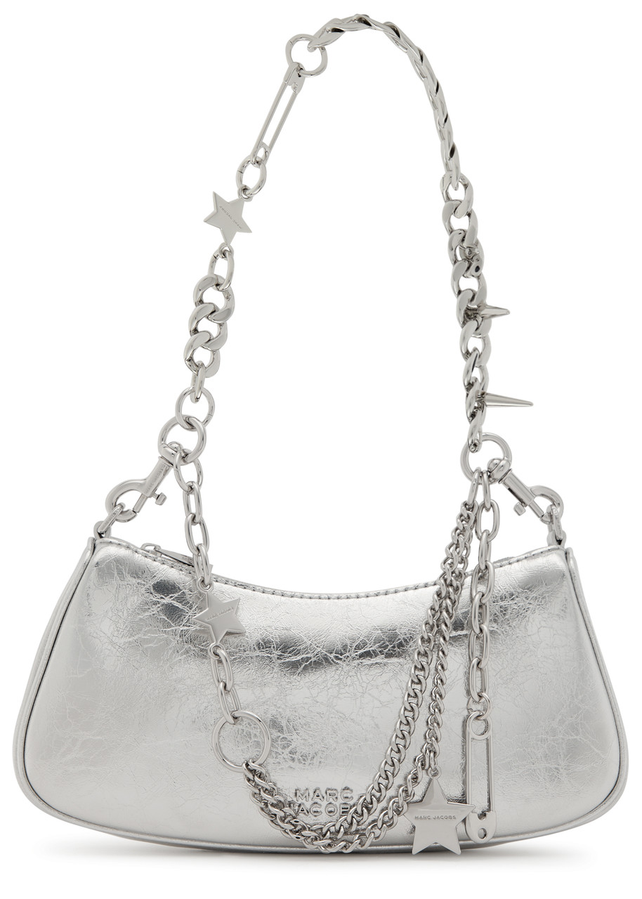 Marc Jacobs The Shoulder Metallic Leather Shoulder bag - Silver