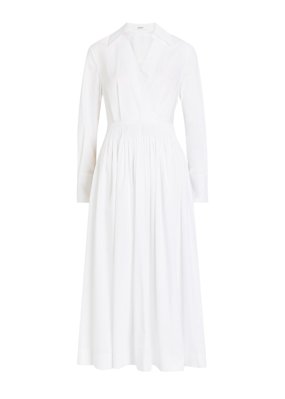 Joseph Kathe Cotton-poplin Midi Shirt Dress - White - 36 (UK8 / S)