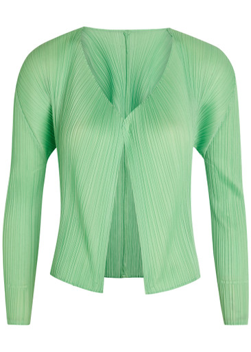 PLEATS PLEASE ISSEY MIYAKE Pleated woven cardigan | Harvey Nichols