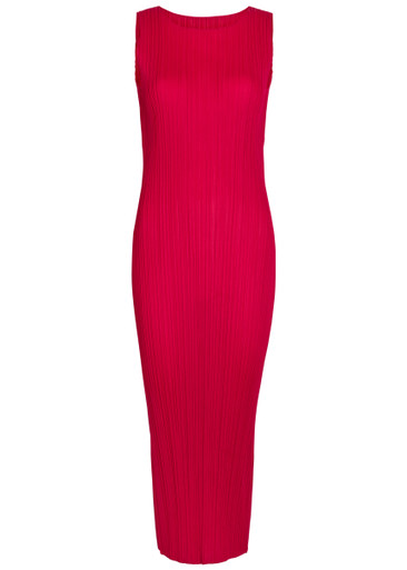 PLEATS PLEASE ISSEY MIYAKE Pleated woven midi dress | Harvey Nichols