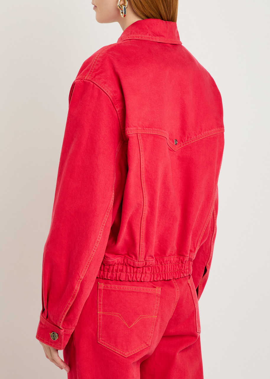  Versace Blouson Denim Jacket - Red - 46 (uk14 / L) 