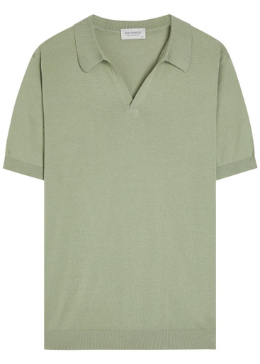 JOHN SMEDLEY Noah fine-knit cotton polo shirt | Harvey Nichols