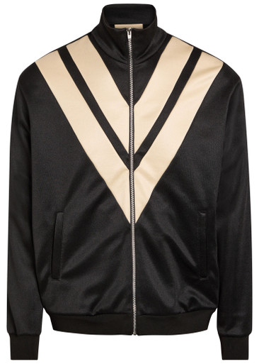 Panelled jersey track jacket