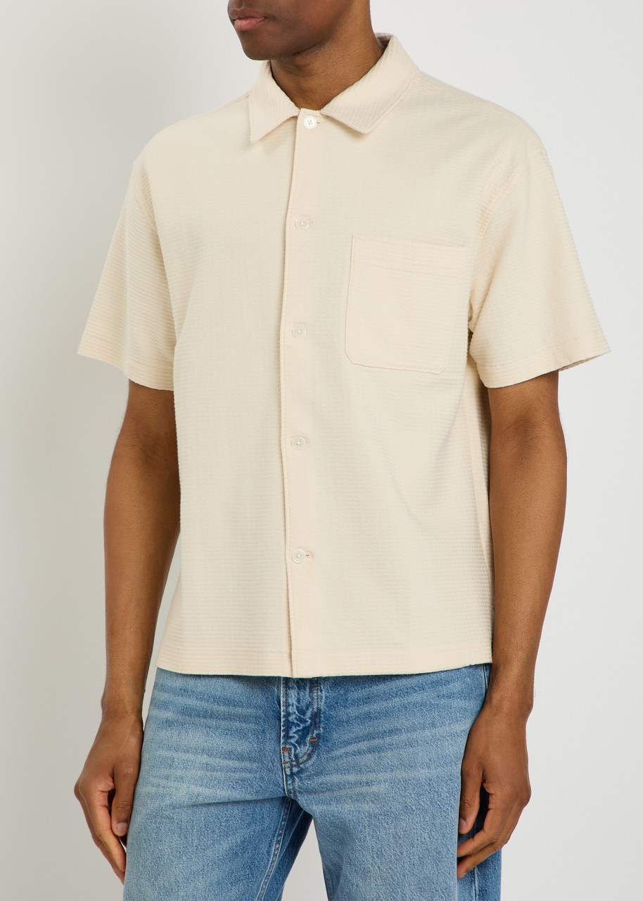  Frame Knit Cotton Shirt - Cream - M 