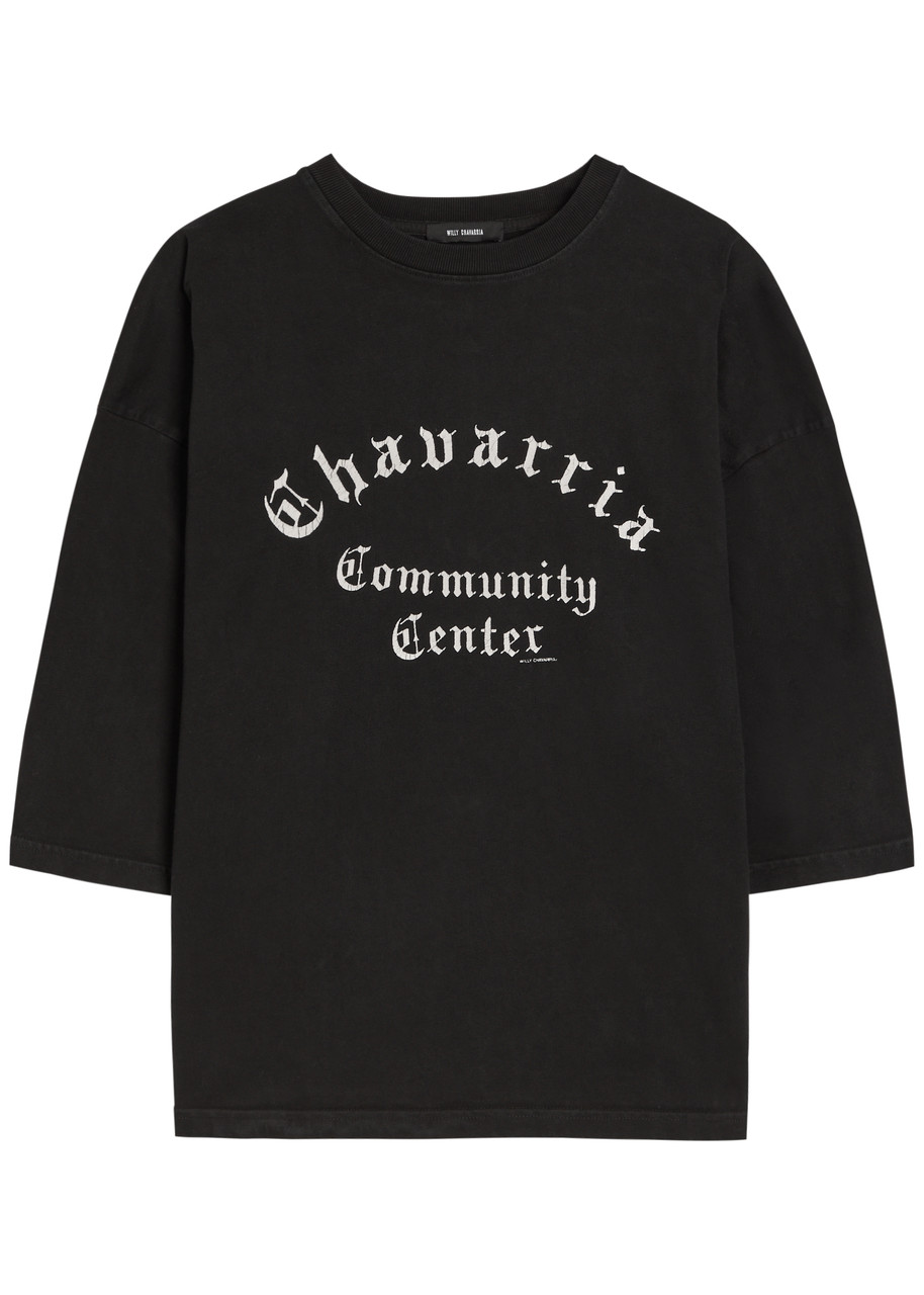 Willy Chavarria Buffalo Printed Cotton T-shirt - Black - S