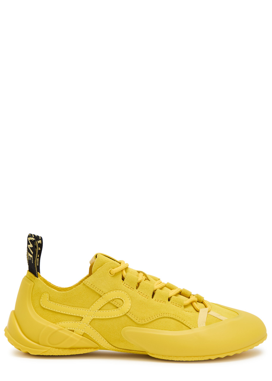 Loewe Grip Panelled Suede Sneakers - Yellow - 36 (IT36 / UK3)