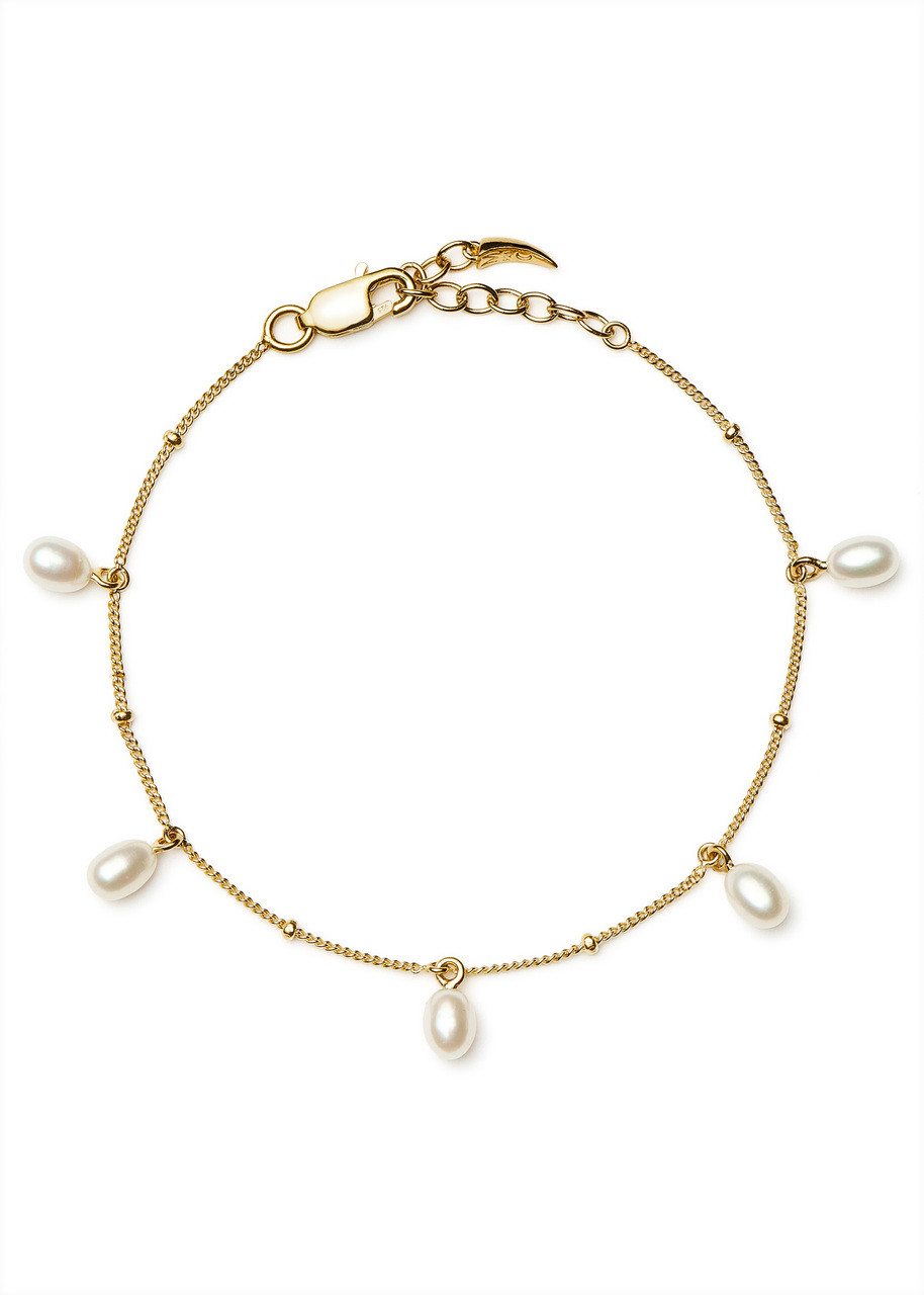 Missoma Pearl Baya 18k Gold-plated Charm Bracelet - S