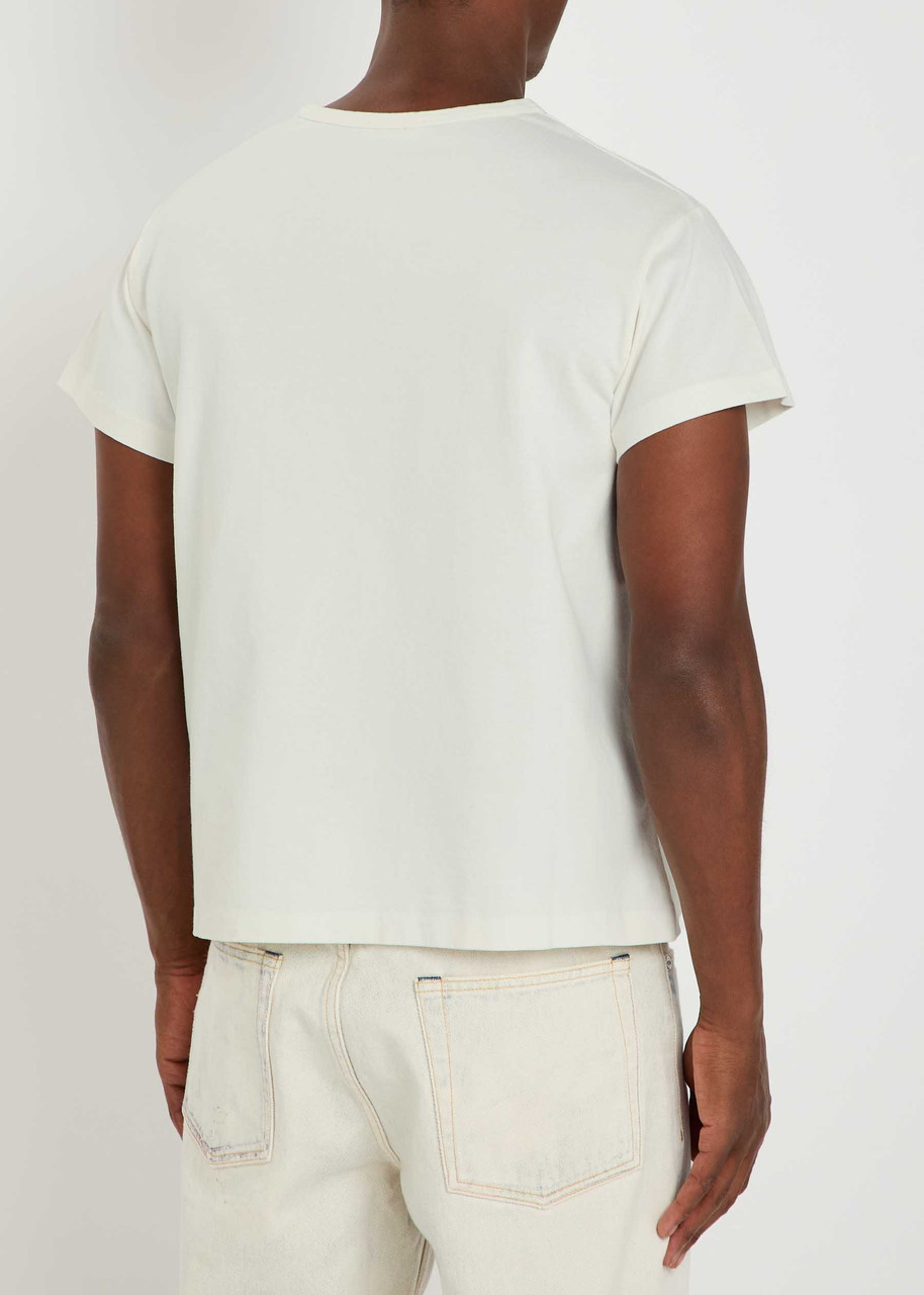  Second Layer Laidback Lover Printed Cotton T-shirt - Cream - L 