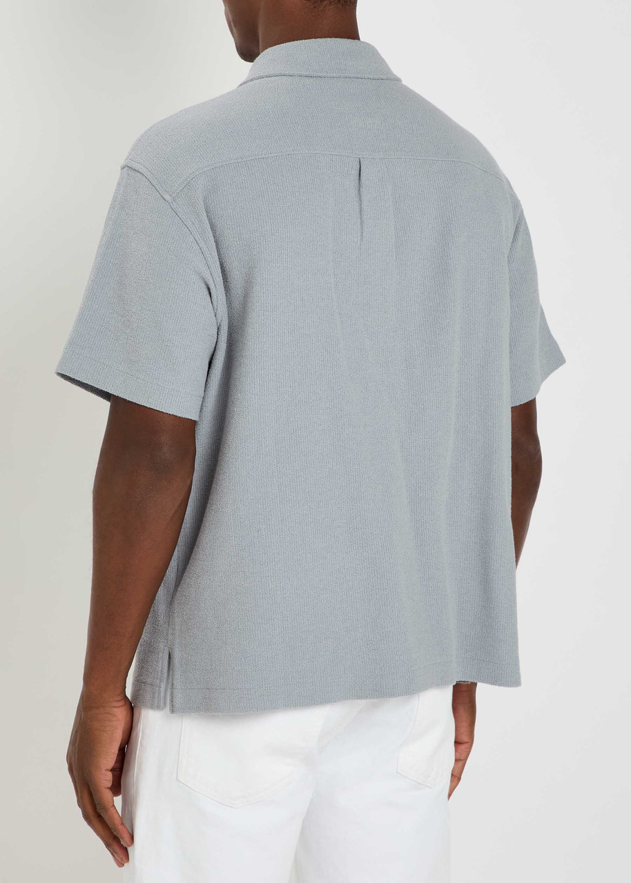  Frame Textured-knit Cotton-blend Shirt - Grey - S 