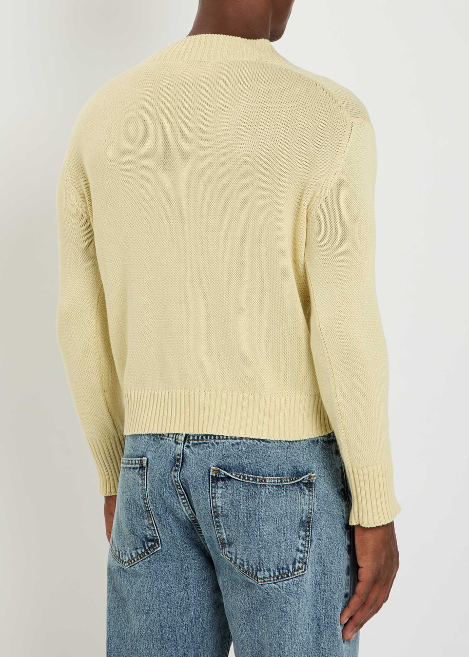  Second Layer Vexed V-neck Cotton-blend Jumper - Yellow - 50 (it50 / L) 