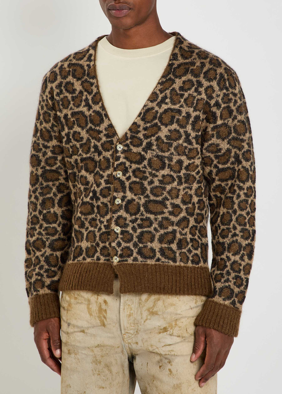  Second Layer Chevy Intarsia Mohair-blend Cardigan - Leopard - 48 (it48 / M) 