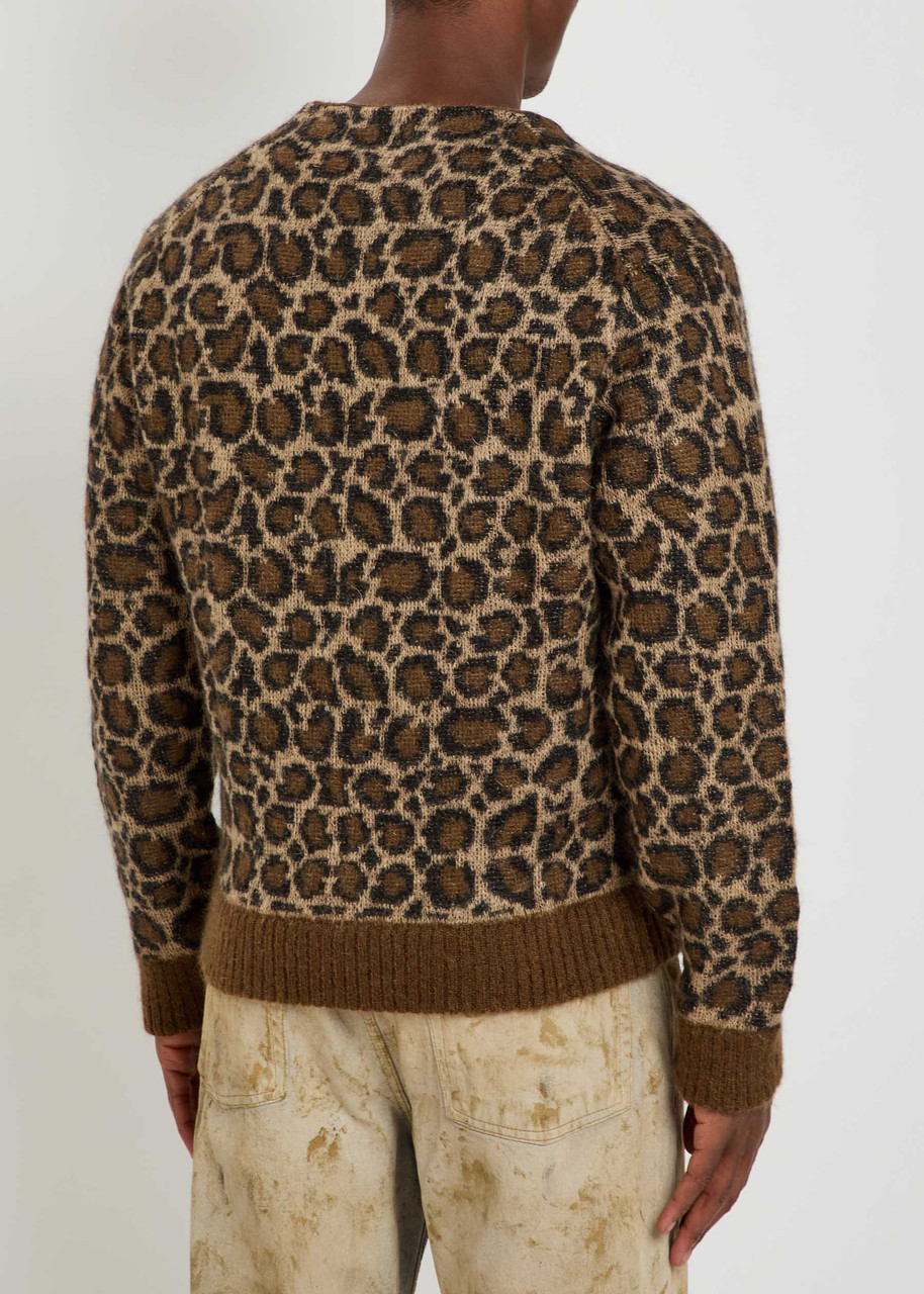  Second Layer Chevy Intarsia Mohair-blend Cardigan - Leopard - 48 (it48 / M) 