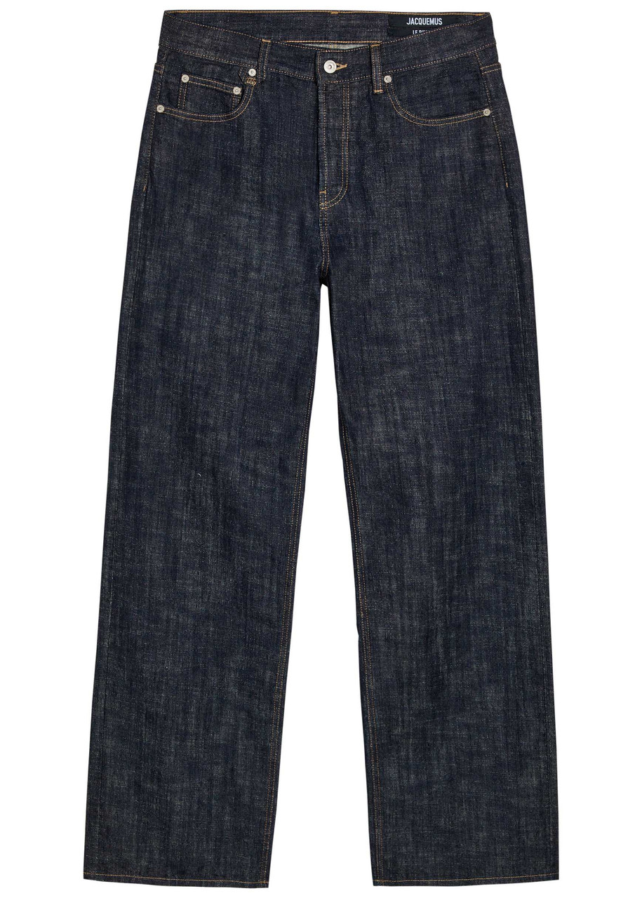 Jacquemus Le De-nimes Droit Wide-leg Jeans In Blue